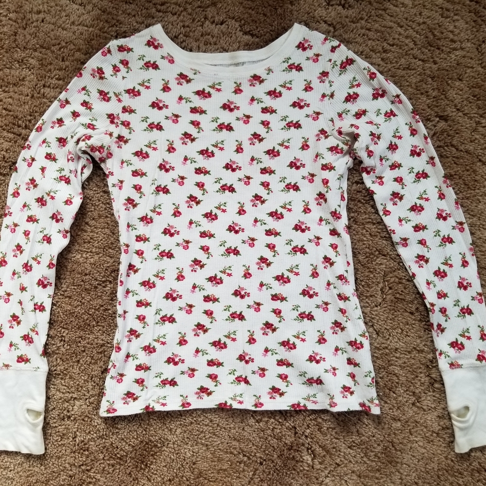 Girls floral long sleeve top